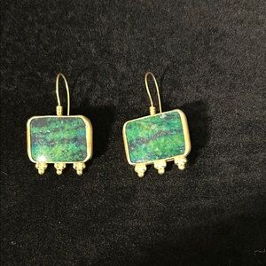 Malachite 925 Sterling Silver Earrings